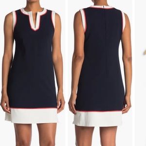 Tommy Hilfiger sleeveless scuba crepe shift dress NEW